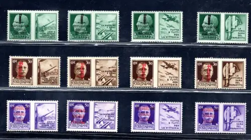 Kriegspropaganda aufgedruckt Nr. 25/36 komplette Serie - postfrisch