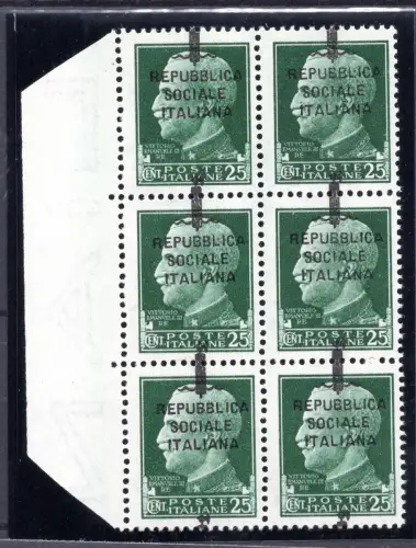 Centschelle. 25 n. 491phd Sechser Sortenblock - MNH