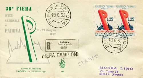 Messe Padua Paar auf Einschreiben Venedig