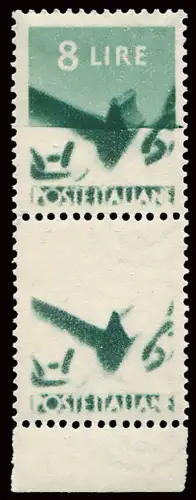 Democratica Lire 8 Paar Sorte Druck unvollständig