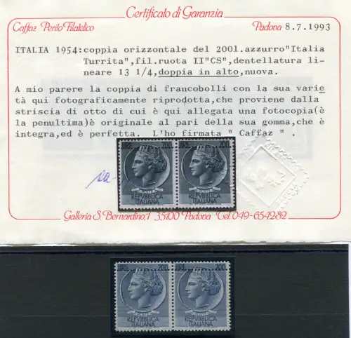 Syrakus Lire 200 Sorte Doppelzahnung oben