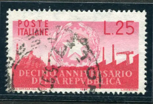 X. Ann. Repubblica Lire 25 Sorten verschobener Bodendruck