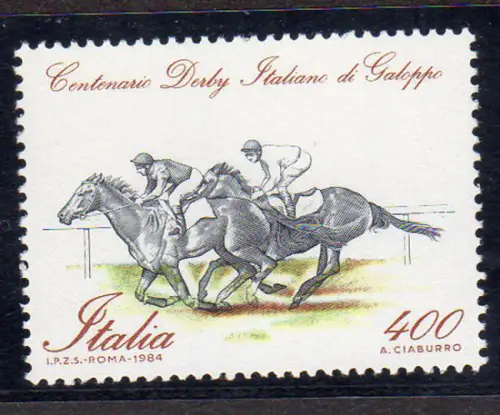 Derby Lire 400 Sorte Pferdedruck nach unten verschoben