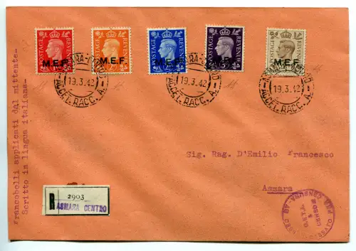 M.E.F. - Occ. Englische komplette Serie auf Umschlag Racc.