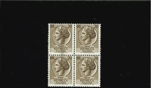 SIRACUSANA 20 L. VIERTELPAPIER MIT FARBSTREIFEN A SX