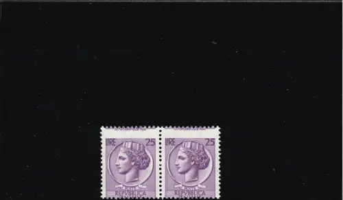 SIRACUSANA 25 L. PAAR MIT STARK VERSCHOBENER ZAHNUNG BÜTTENPAPIER