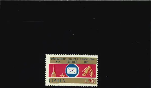 FILATELISTISCHE GESELLSCHAFT 50 L. GOLD VERSCHOBEN