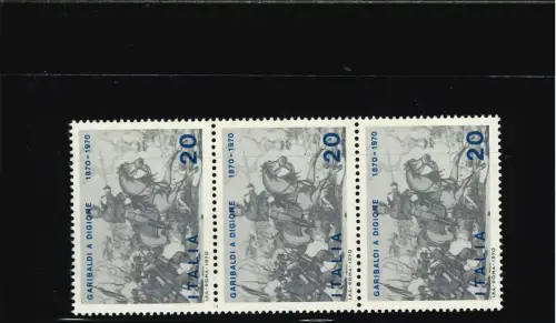 GARIBALDI 20 L VERTIKALER DREIZEILIGER FARBSTREIFEN