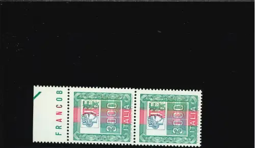 HOHER WERT 3000 L. KOPF NACH RECHTS VERSCHOBEN VERTIKALES PAAR RAND