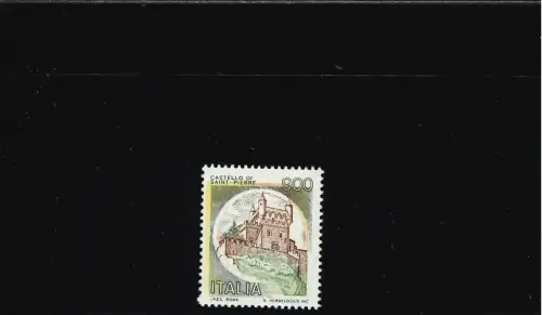 CASTELLI 900 L. STARK NACH RECHTS verschobener GELBDRUCK