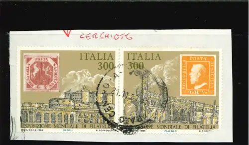 EXPO NEAPEL 300 L. KREIS IN DER NÄHE DER BRIEFMARKE VON NEAPEL IN EINEM FRAGMENT