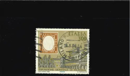 EXPO SARDEGNA 300 L. KREIS IN DER NÄHE DER BRIEFMARKE VON SARDINIEN