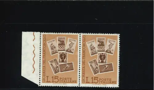 TAG BRIEFMARKE PAAR PUNKT AUF DEM SATTEL IN DER RECHTEN POS 33