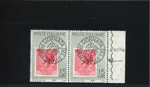 TAG BRIEFMARKE PAAR SCHNURRBART AUF SYRAKUS VON RECHTS