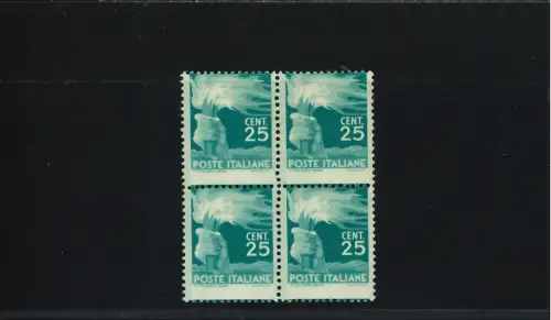 DEMOCRATICA 25 CENT. STARK VERSCHOBENE SPITZE IN VERTIKALER RICHTUNG VIERTEL