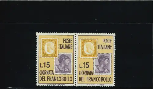 TAG DER BRIEFMARKE HALBKREIS VOR DER NASE POS 2 IN EINEM PAAR