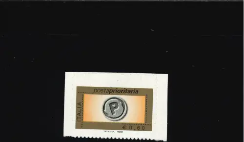 PRIORITÄT 0,60 STARK VERSCHOBENE VERZAHNUNG AUF DER BRIEFMARKE OHNE STANZEN