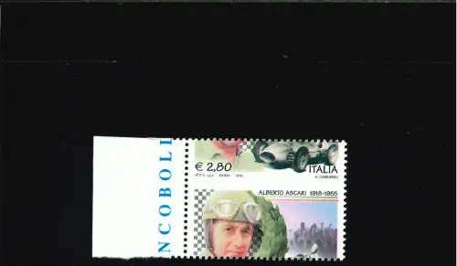 Ascari STARK VERSCHOBENE SPITZE BEI HALBER BRIEFMARKE