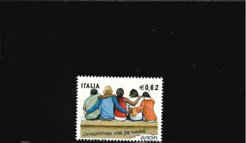 EUROPA 0,62 NACH UNTEN VERSCHOBENE ZAHNUNG BESCHRIFTUNGEN AUF DEN ZÄHNEN