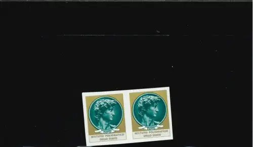 DAVID DI DONATELLO GRÜN UND GOLD UNGEZÄHNT HORIZONTALES PAAR