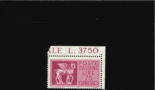 FLÜGELPFERDE 75 L. WEISSE LINIE VERT. BLATTECKE INF.PAPIER VERGATA