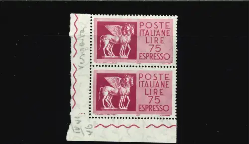 FLÜGELPFERDE 75 L. WEISSER PUNKT ZWISCHEN SCHWANZ UND PFERD POS 41 PAARWEISE MIT NORMALEM LEERPAPIER