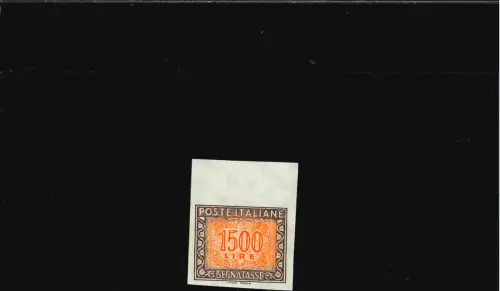 SEGNATASSE 1500 L. UNGEZÄHNT SIGNIERT RAY OBERER BLATTRAND