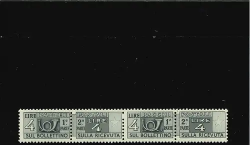 POSTPAKETE 4 L. PAAR MIT ZAHNSPRUNG IN DER MITTE