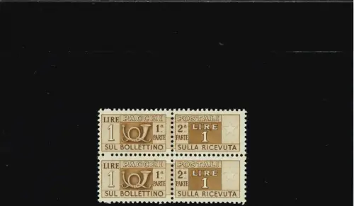 POSTPAKETE 1 L. PAAR VERT. MIT ZAHNSPRUNG