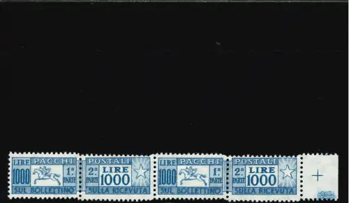 POSTPAKETE 1000 L. PAAR HORIZONTAL KAMMSPRUNG S II