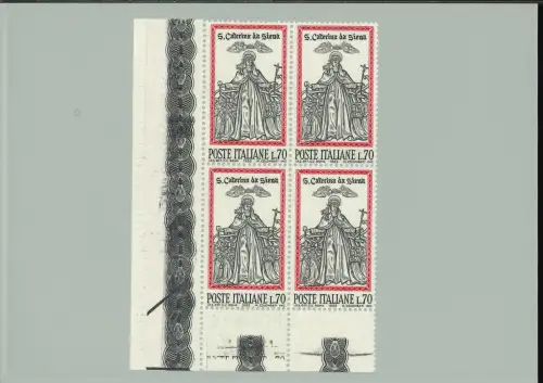SANTA CATERINA 70 L. QUARTINA POSTE ITALIANE SUL MARGINE