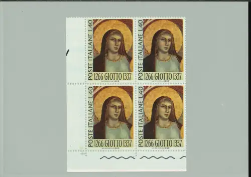 GIOTTO 40 L. VIERTEL BLATTECKE AUF GRAUEM HINTERGRUND