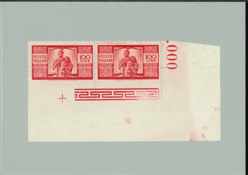 DEMOCRATICA 100 L.13,9 X 13,3 ECKPAAR MIT HORIZONTAL OBEN GEZAHNTE VERZAHNUNG