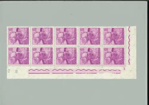 MICHELANGIOLESCA 15 L. BLOCK MIT 10 VERTIKALEN WEISSEN ZEILEN AUF DEM LINKEN STREIFEN