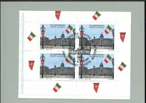 TRIEST KÜRZERES INNENBLATT GEBRAUCHT FDC