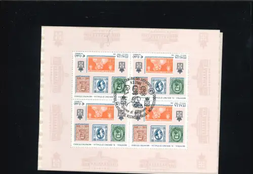 MONTECITORIO INNENBLATT UMGEDREHT GEKLEBT FDC