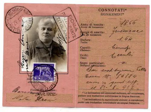 Imperiale Lire 3,70 n. 256A auf Erkennungspostkarte