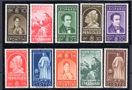 Uomini Illustri Nr. 426/435 komplette Serie