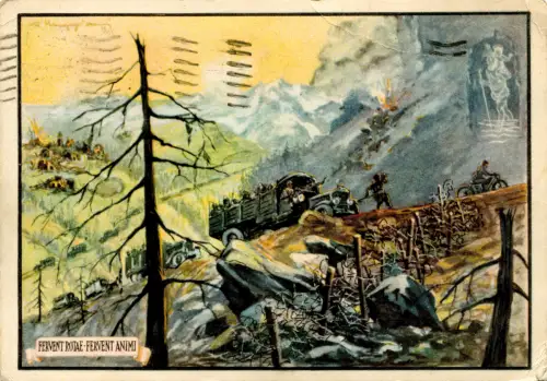 I. Automobilzentrum - Postkarte Fervent Rotae - Fervent Animi