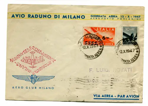 Mailand/Mailand vom 12.10.47 - Umschlag des aero Club für Flugbegleiter