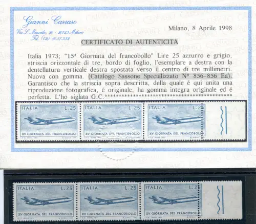 Tag der Briefmarke '73 Sorte ZAHNUNG