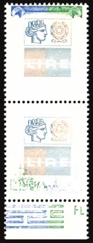 Hohe Werte Lire 2.000 Sorten unvollständiger Druck