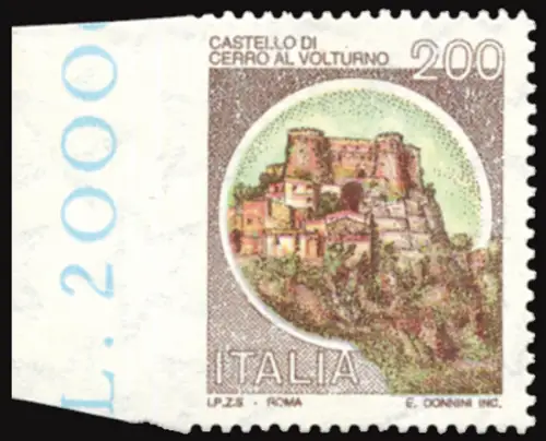 Castelli Lire 200 II Typ Sorte nicht gezahnt. links