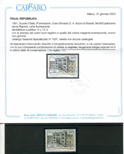 Scuole d'Italia Liceo Azuni Vergängliche rote Sorte