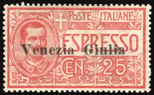Venezia Giulia - Espresso Cent. 25 sehr gut zentriert