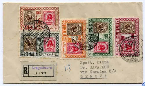 Somalia Afis - Briefmarken Somalia Serie auf Umschlag