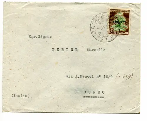 Triest A - Autosalon isoliert auf Tarifumschlag