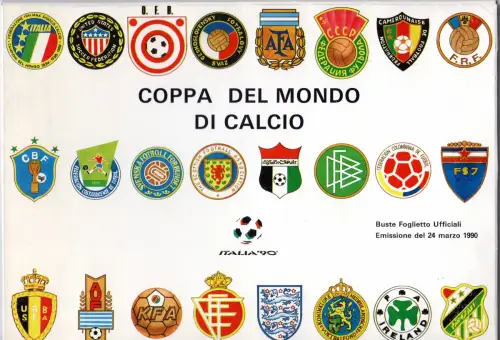 Fußballstadien Italien '90 Zettel auf FDC Umschlag