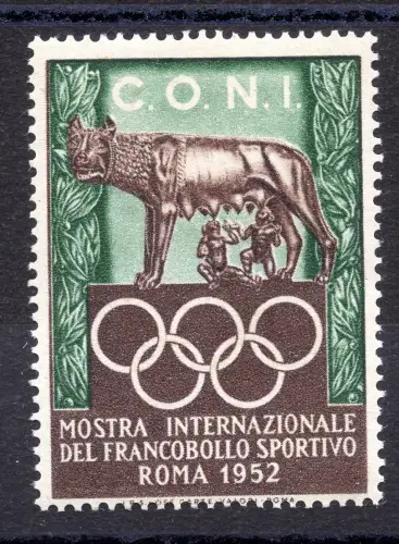 Erinnofilo Internationale Sportmarkenausstellung 1952