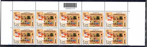 Kurier der kleinen Blocks mit Barcode